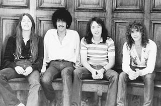 Soldiers of Fortune, Lizzy's classic lineup (l-r): Scott Gorham, Phil Lynott, Brian Downey, Brian Robertson, circa 1976