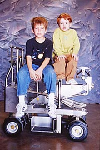 Dylan Evans and Griffin Goetzmann, two of  the actors in the award-winning <i>Toy Car</i>.