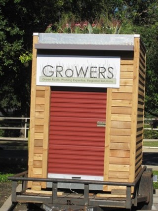 Check out this prefab, green-roofed backyard shed at GRoWERS' fundraiser on Sunday
