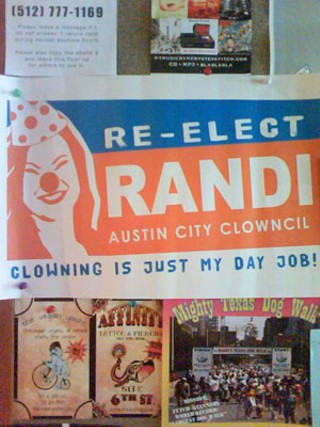 Fake campaign signs deriding Randi Shade have been popping up around town.