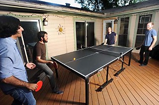 Those Who Play Ping-Pong: (l-r) Munaf Rayani, Mark T. Smith, Chris Hrasky, and Michael James