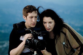 Filmmaker Matthew Akers and artist Marina Abramović