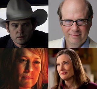 Four tickets for the Texas Film Hall of Fame, please! Clockwise from top left: Henry Thomas as Hank Williams in 'The Last Ride'; Beloved character Stephen Tobolowsky; Annette O'Toole in 'Smallville'; And Robin Wright in 'Rampart'