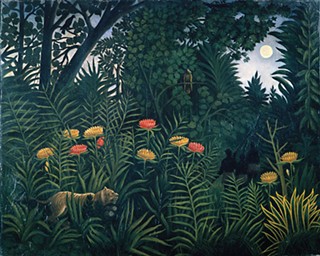 <i>Exotic Landscape With Tiger and Hunters</i>, by Henri Rousseau, Private Collection