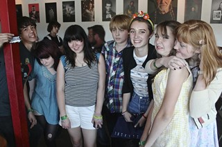 Nang Gang: (l-r) Deven Ivy of Residual Kid, Skating Polly, yours truly, Ramona Beattie, Lydia Night from Pretty Little Demons, and Grace London at the Continental Club Gallery Proper Nang Youngbloods Day Party.