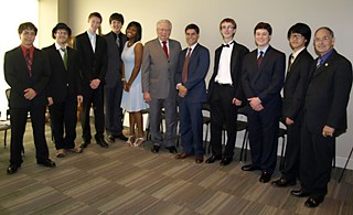 The 2012 class of Texas Young Composers, with Jocelyn Chambers fifth from the left