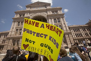 A coalition of groups favoring gun control laws turned out at the Capitol April 6 for the Rally for Gun Sense. Speakers, including state Rep. Elliott Naishtat and Police Chief Art Acevedo, advocated for universal background checks and bans on assault weapons and high-capacity magazines.