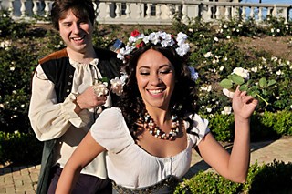 Love, Brazilian style: Florizel (Keith Paxton) wants to samba with Perdita (Amanda Salazar)