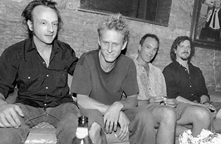The Greatest Gift: Scratch Acid – David Yow, Rey Washam, Brett Bradford, and David Sims – backstage at Stubb's for a Jesus Lizard show in 1998
