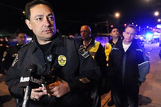 Austin Police Chief Art Acevedo talks to reporters after last week's car crash that killed three people and injured 23 others during SXSW. See The Aftermath.