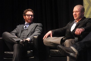 Napster’s Sean Parker (left) and Shawn Fanning during their SXSW Interview in 2012