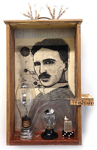 <i>Tesla With Crooke's Radio-meter</i>, by Cathy Savage