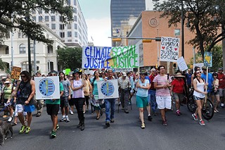 Hundreds marched Downtown on Sunday as part of a worldwide rally demanding action on climate change. The protest came ahead of Tuesday's planned UN Climate Summit in New York City.