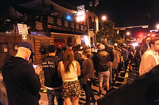 A crowd outside the Mohawk during SXSW 2014