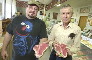l-r: Grover Swift and Johnny Gustafson of Johnny G's Butcher Block