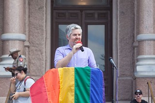 Jimmy Flannigan at the Equality March earlier this month