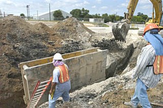 Utilities being installed at the former Mueller Airport