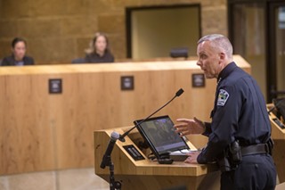 APD Chief Brian Manley at a City Council meeting in 2017