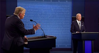 Trump and Biden debate in 2020