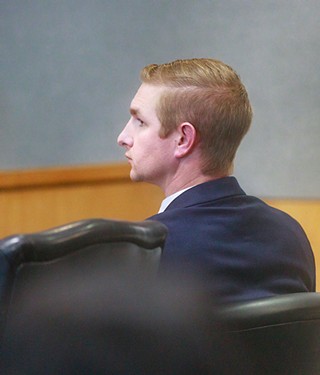 Christopher Taylor at trial in 2023