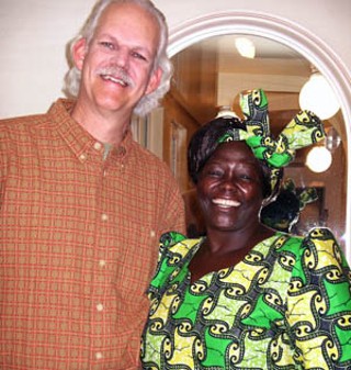 Turk Pipkin (l) and Wangari Maathai