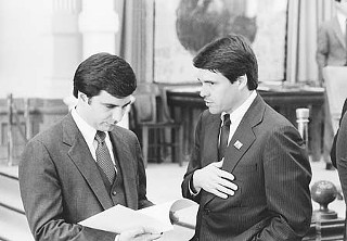 Rick Perry and Mike Toomey in the 1980s when they were legislators together