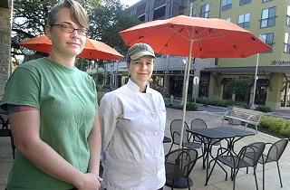 The Steeping Room owners Emily Morrison (l) and Amy March are among a few locally based shopkeepers at the Domain.