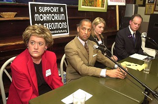 Democratic candidates for Travis County district attorney (from left: Rosemary Lehmberg, Gary Cobb, Mindy Montford, and Rick Reed) answered a range of questions – on the death penalty, the incarceration of low-level drug offenders, and the prosecution of police officers, among other topics – during a Monday night candidate forum at Gene's New Orleans Style Poboys & Deli, hosted by the Texas Moratorium Network and the Central Texas Chapter of the ACLU. For more, see <a href=http://www.austinchronicle.com/gyrobase/Issue/story?oid=oid%3A589055><b>Prosecutor Times Four</b></a>.