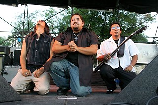Los Lonely Boys at KGSR's Blues on the Green, Zilker Park, July 9