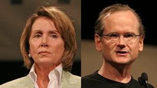 Pelosi and Lessig: Time for some stats-based satire.