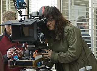 Director Isabel Coixet on set