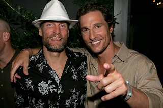 Woody Harrelson and Matthew McConaughey at the AFS premiere of <i>Surfer, Dude</i>