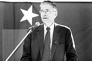 Ralph Nader at last year's Austin rally during his presidential campaign