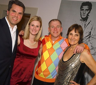 (L-r) Rep. Mark Strama; his wife, former Fox News anchor Crystal Cotti; world-class pianist Anton Nel; art collector/nutritionist Charlotte Herzele; and Silver Elvis