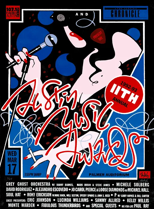 Austin Music Awards 1992-1993 Poster